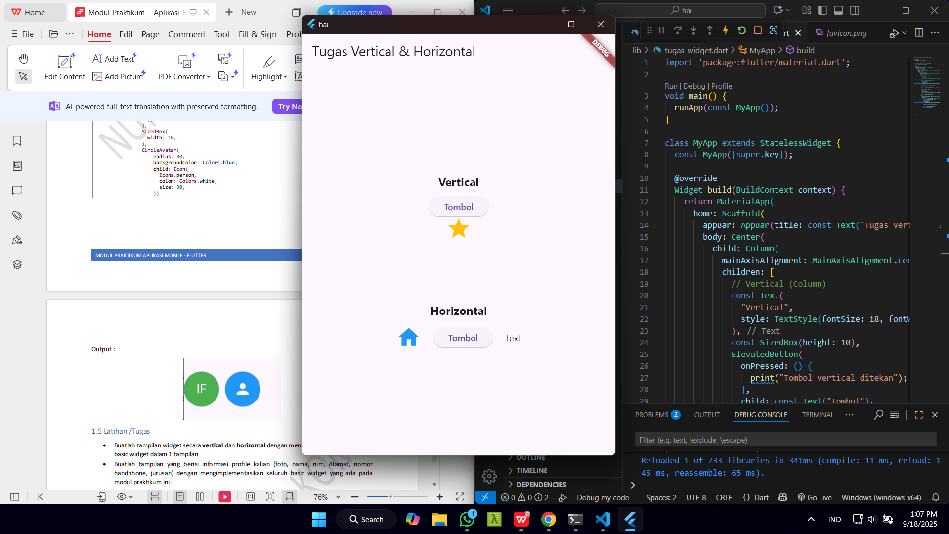 Output Stateful Widget